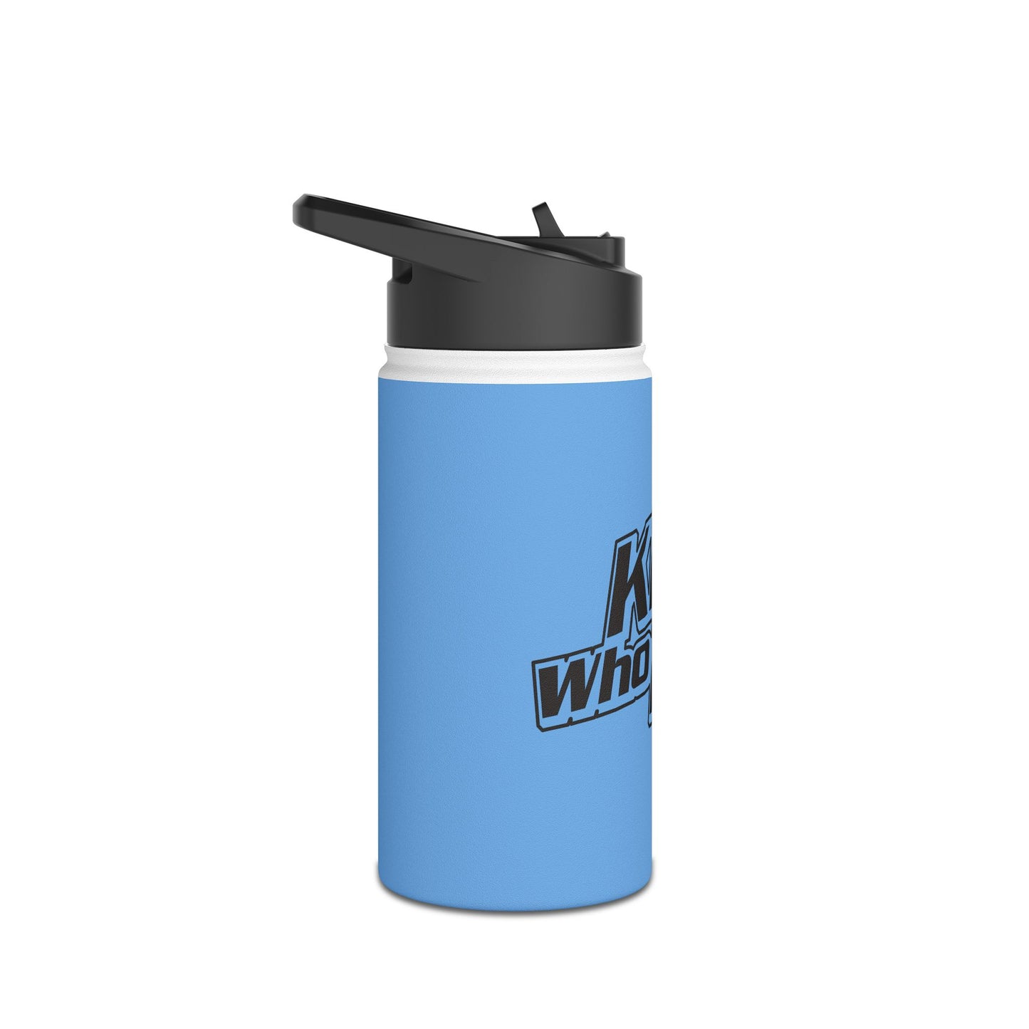 Blue Kids Who Flip Stainless Steel Water Bottle
